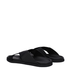 Givenchy Black Fabric Slippers