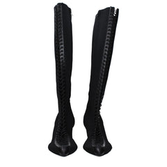 Givenchy Black Fabric Lace-Up Boots