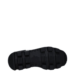 Moncler Black Leather Ankle Boots