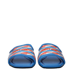 Jimmy Choo Light Blue Fabric Slippers