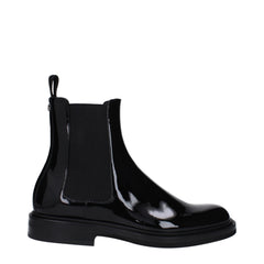 Dolce & Gabbana Black Leather Ankle Boots