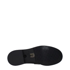 Stuart Weitzman Black Leather Slip-On Loafers