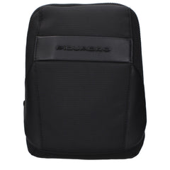Piquadro Black Fabric Crossbody Bag