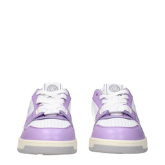 Versace White Leather Low Top Sneakers