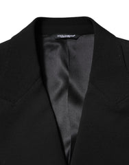 Dolce & Gabbana Black SICILIA Double Breasted Coat Blazer