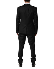 Dolce & Gabbana Black Wool Men Single Breasted 2 Piece Suit