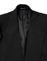 Dolce & Gabbana Black Cotton Single Breasted 2 Piece Suit