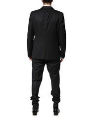 Dolce & Gabbana Dark Gray Wool Single Breasted 2 Piece Suit