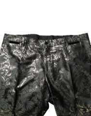 Dolce & Gabbana Metallic Floral Jacquard Silk 2 Piece Suit