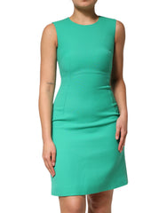 Dolce & Gabbana Green Sleeveless Bodycon A-line Mini Dress