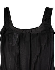 Dolce & Gabbana Black Nylon Sleeveless Round Neck Tank Top
