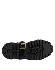 Dolce & Gabbana Black Leather Chelsea Men Short Boots Shoes