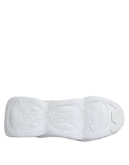 Dolce & Gabbana White Silver Slip On Wave Socks Sneakers Shoes