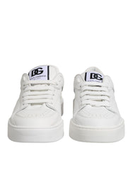 Dolce & Gabbana White Miami Leather Low Top Sneakers Shoes