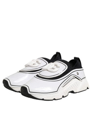 Dolce & Gabbana White Black Logo Plaque Daymaster Men Sneakers Shoes