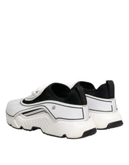 Dolce & Gabbana White Black Logo Plaque Daymaster Men Sneakers Shoes