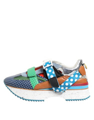 Dolce & Gabbana Multicolor Leather Low Top Sneakers Shoes