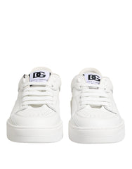 Dolce & Gabbana White Miami Leather Low Top Sneakers Shoes
