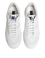Dolce & Gabbana White Miami Leather Low Top Sneakers Shoes