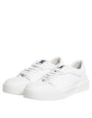 Dolce & Gabbana White Miami Leather Low Top Sneakers Shoes