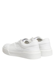 Dolce & Gabbana White Miami Leather Low Top Sneakers Shoes