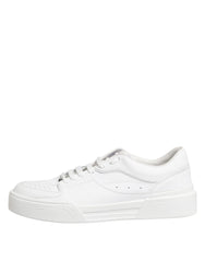 Dolce & Gabbana White Miami Leather Low Top Sneakers Shoes