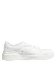 Dolce & Gabbana White Miami Leather Low Top Sneakers Shoes