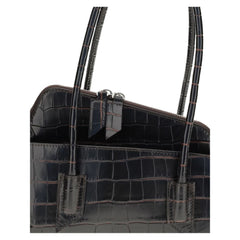 The Attico Black Calf Leather Bos Taurus Shoulder Bag