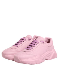 Dolce & Gabbana Pink Leather Daymaster Low Top Sneakers Shoes