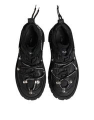 Dolce & Gabbana Black Low Top Lace Up Trekking Sneakers Shoes