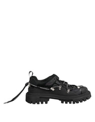 Dolce & Gabbana Black Low Top Lace Up Trekking Sneakers Shoes