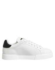 Dolce & Gabbana White Crown Patch Portofino Men Sneakers Shoes
