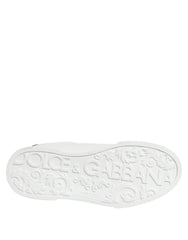 Dolce & Gabbana White Crown Patch Portofino Men Sneakers Shoes