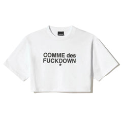 Comme Des Fuckdown White Cotton Women T-Shirt