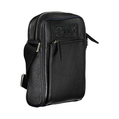 La Martina Black Leather Shoulder Bag