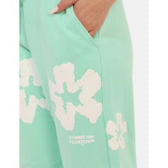 Comme Des Fuckdown Green Cotton Women Sweatpant