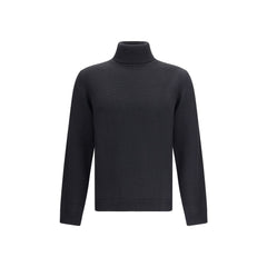 Roberto Collina Black Merino Wool Turtleneck