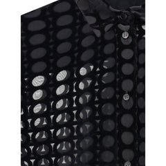 Ferragamo Black Silk Pattern Shirt