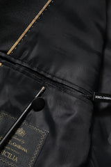 Dolce & Gabbana Orange SICILIA Double Breasted Coat Blazer