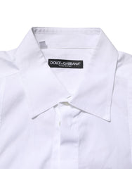 Dolce & Gabbana White Poplin Cotton Formal Men Dress Shirt