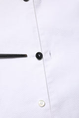 Dolce & Gabbana White Bib Cotton Poplin GOLD Men Formal Shirt