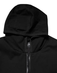 Dolce & Gabbana Black Sleeveless Hooded Logo Plaque Jacket