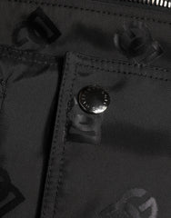 Dolce & Gabbana Black Cargo Windbraker Logo Mania Jacket