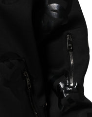 Dolce & Gabbana Black Wool Logo DG Mania Men Bomber Jacket
