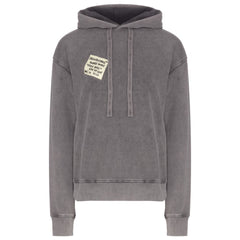 Diego Venturino Gray Cotton Men Hoodie