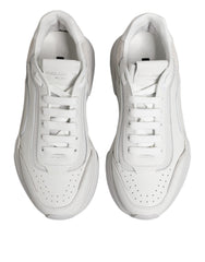 Dolce & Gabbana White Leather Daymaster Low Top Sneakers Shoes