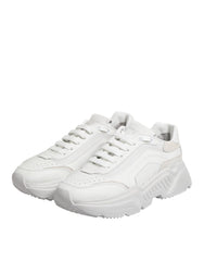 Dolce & Gabbana White Leather Daymaster Low Top Sneakers Shoes