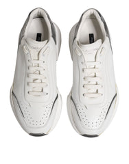 Dolce & Gabbana White Daymaster Leather Low Top Sneakers Shoes