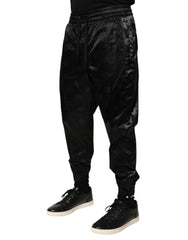 Dolce & Gabbana Black Logo DG Print Men Jogger Sweatpants Pants