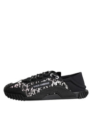 Dolce & Gabbana Black White NS1 Lace Up Low Top Sneakers Shoes